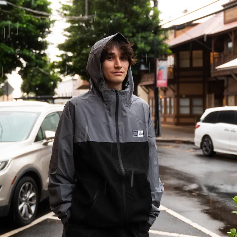 808ALLDAY  Black/Grey Weather Tech Rain Jacket