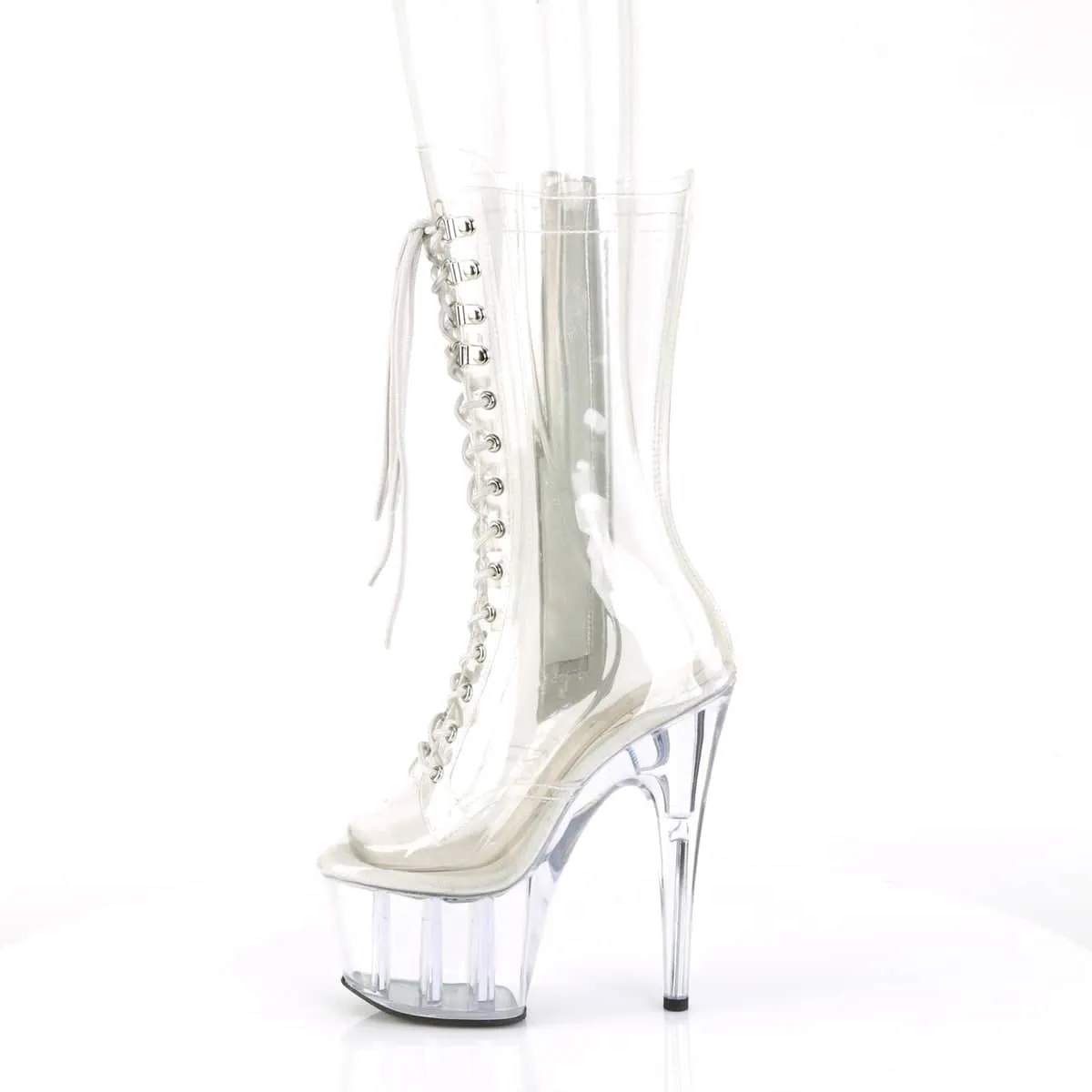 ADORE-1050C Clear Calf High Boots