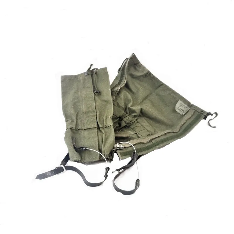 British Canvas GS Gaiters. Used/Graded. Olive Green.