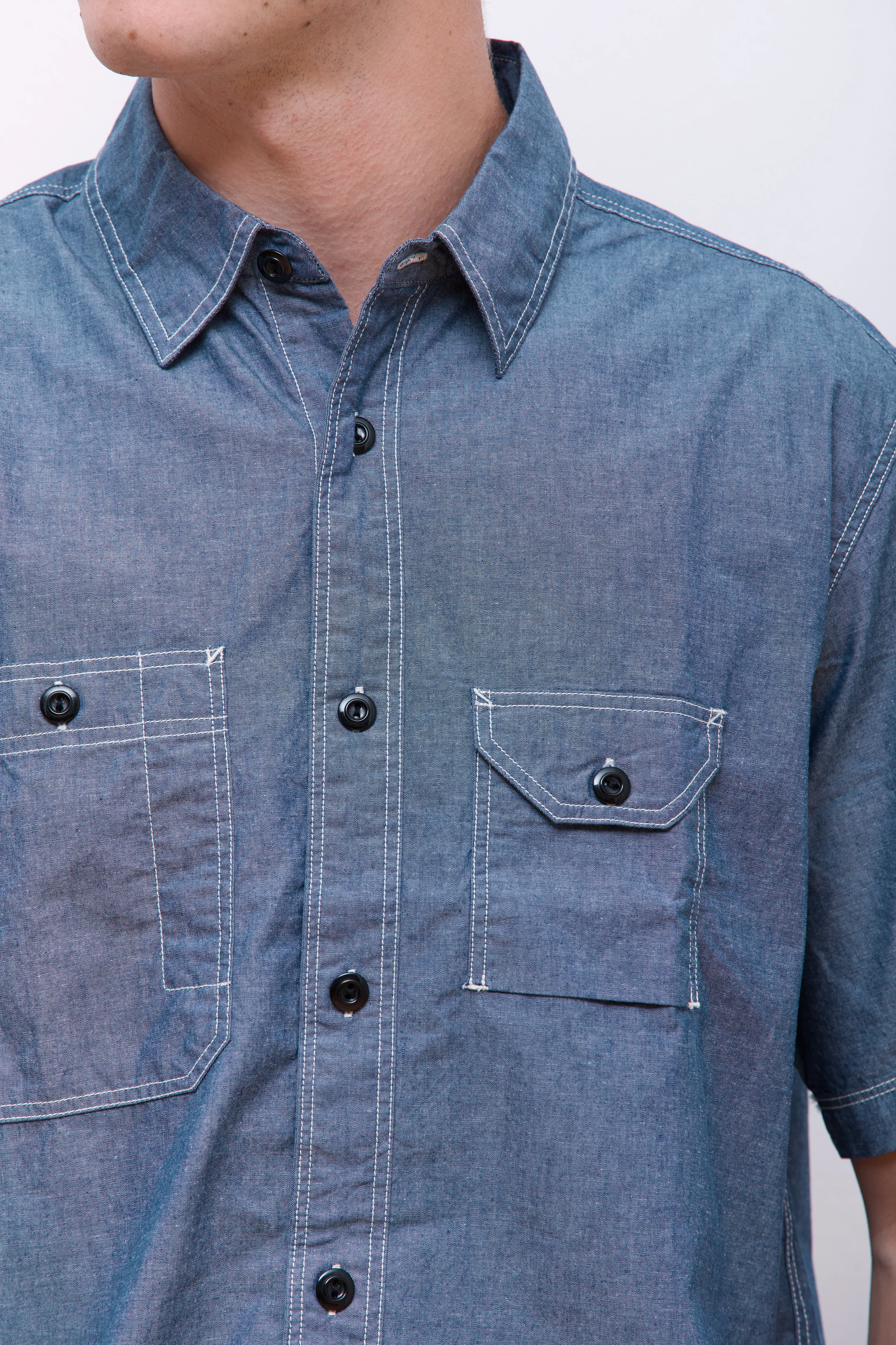 Chambray Work Half Shirt