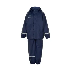 Color Kids Rain Jacket & Bib Pant Set - Dress Blues