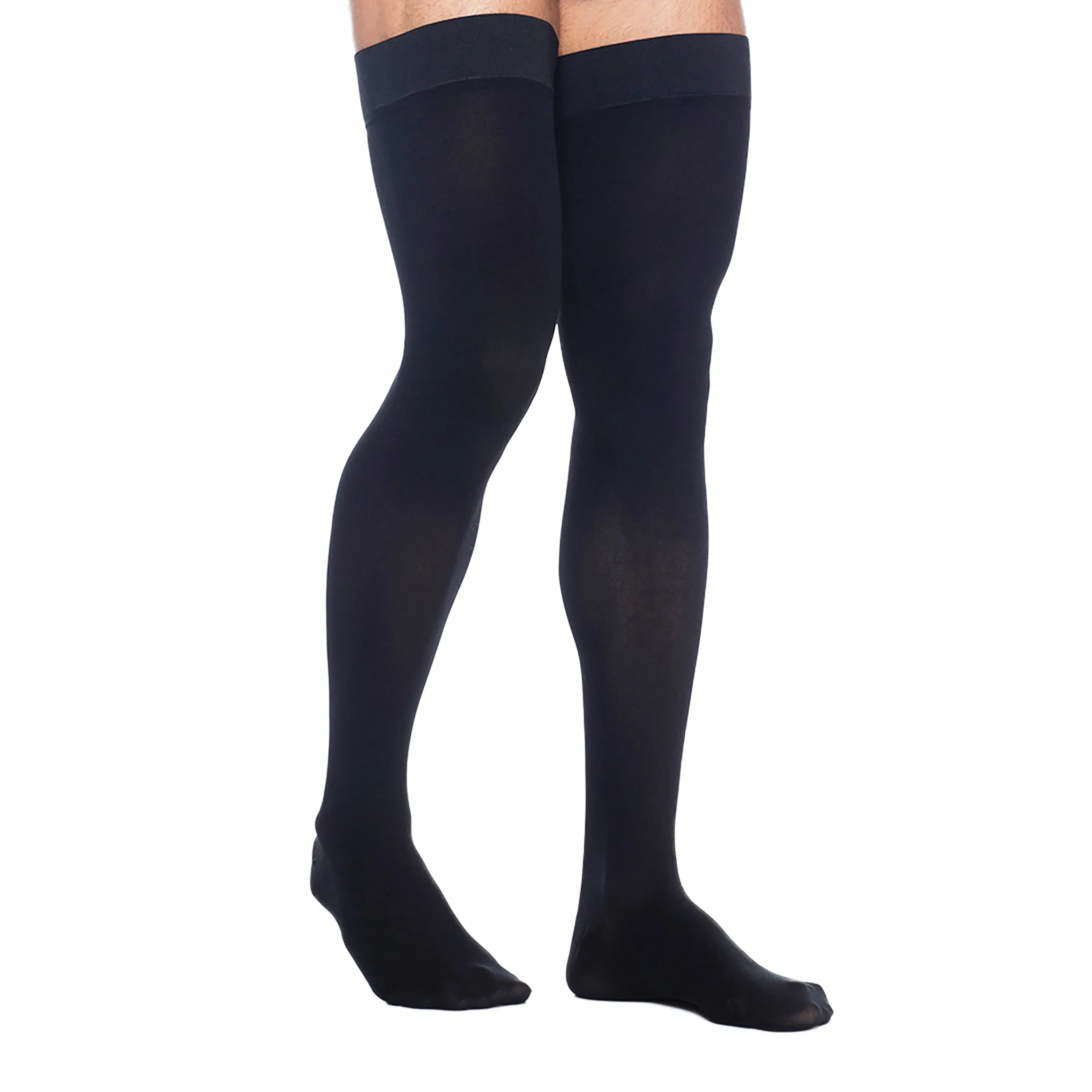 Dynaven Opaque Men's Thigh High 30-40 mmHg