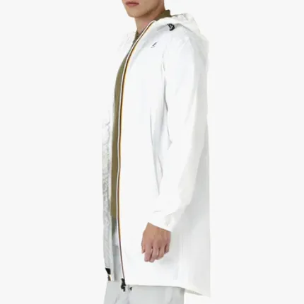 Eiffel Packable Unisex Long Rain Jacket (White)