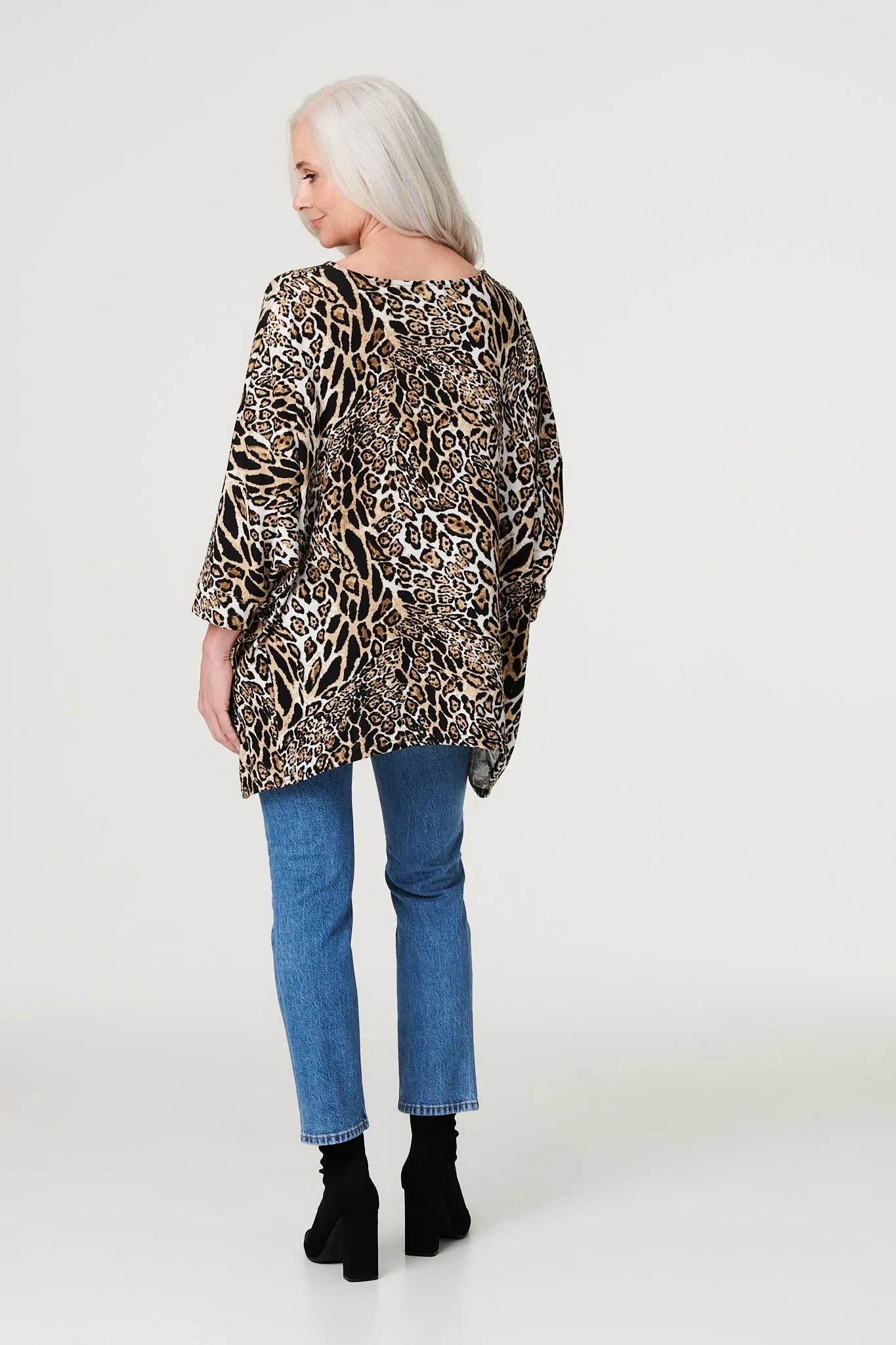 Leopard Print Oversize Blouse