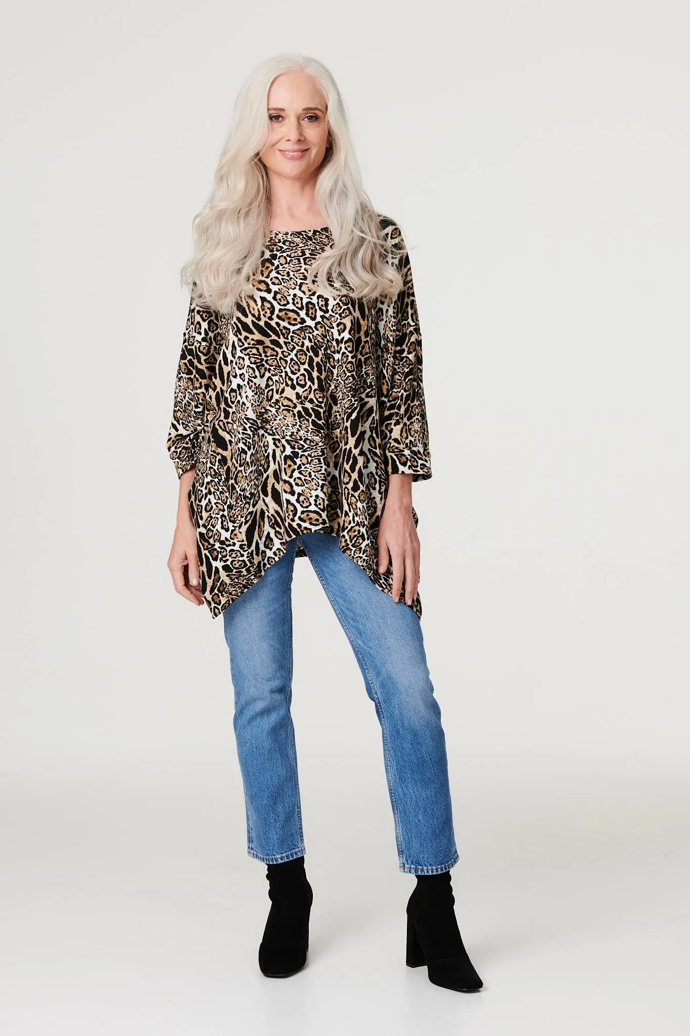 Leopard Print Oversize Blouse