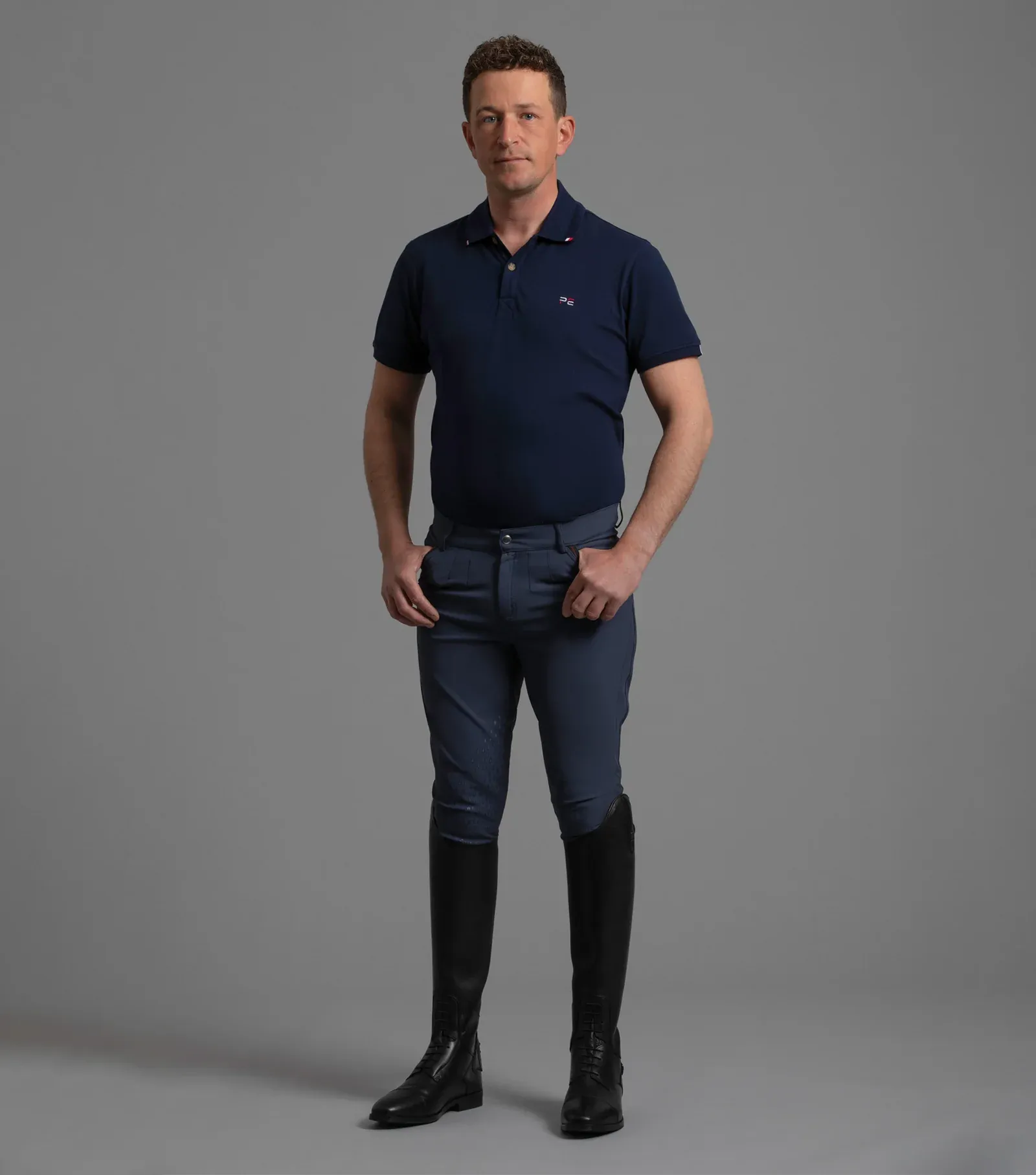 PEI Barusso Men's Gel Knee Breeches - Navy