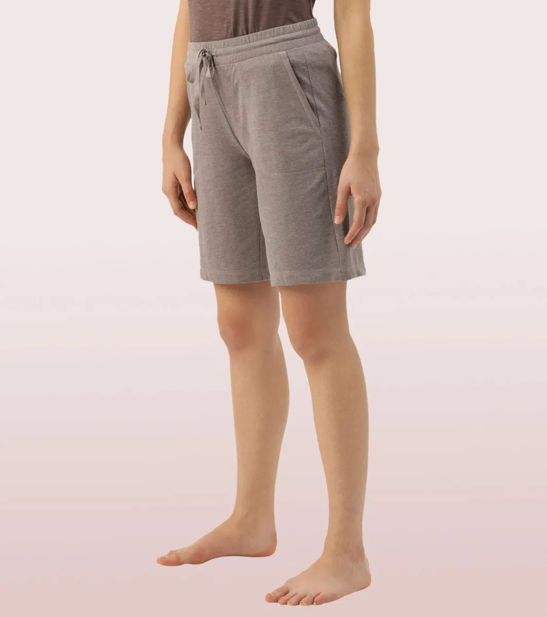 Relax Bermuda | Knee Length Shorts With Adjustable Waistband & Pockets