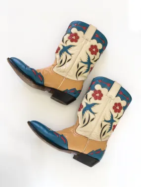 VINTAGE: Leather Sparrow Cowboy Boots