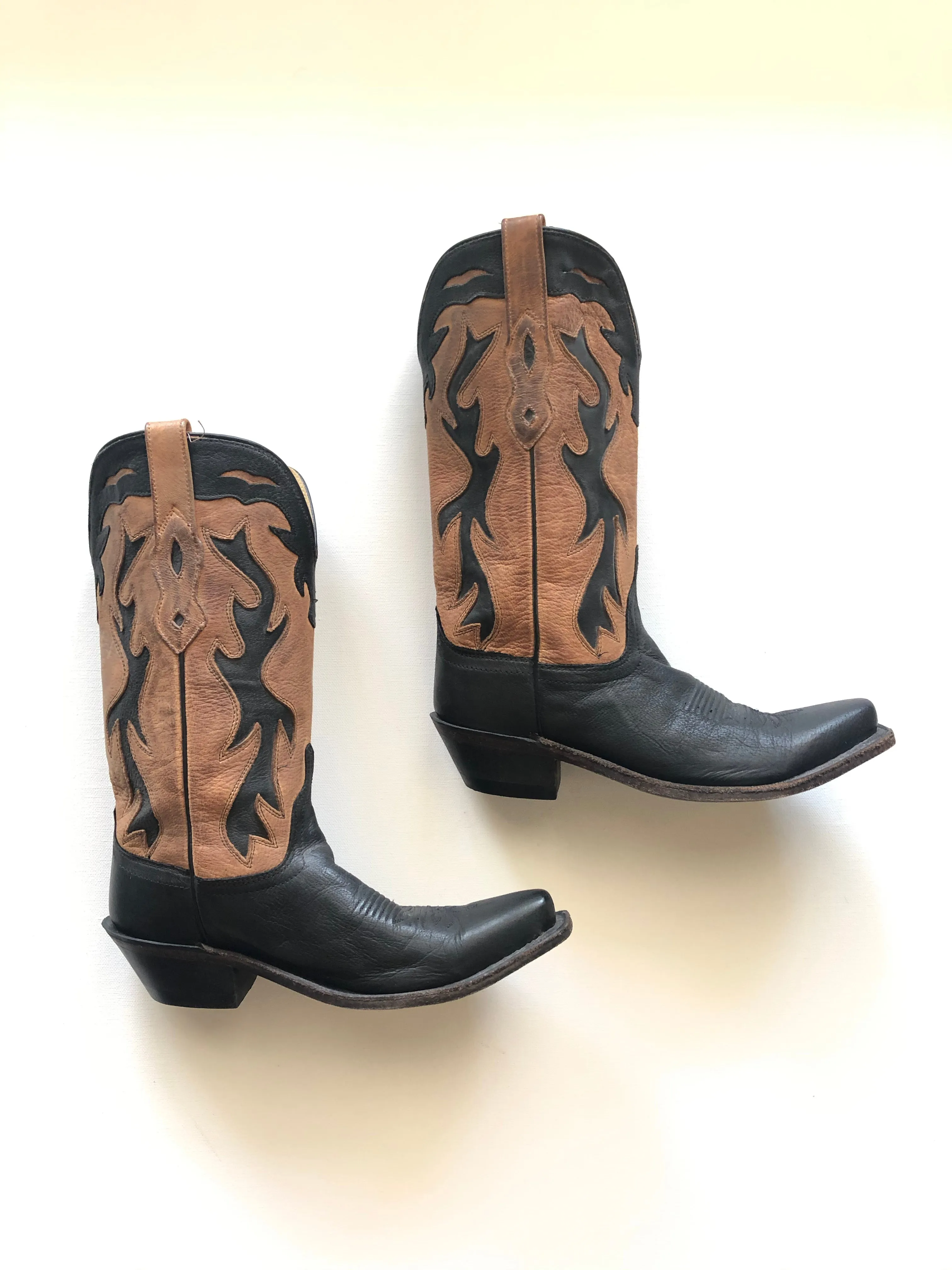 VINTAGE: Western Boots - Dark Espresso