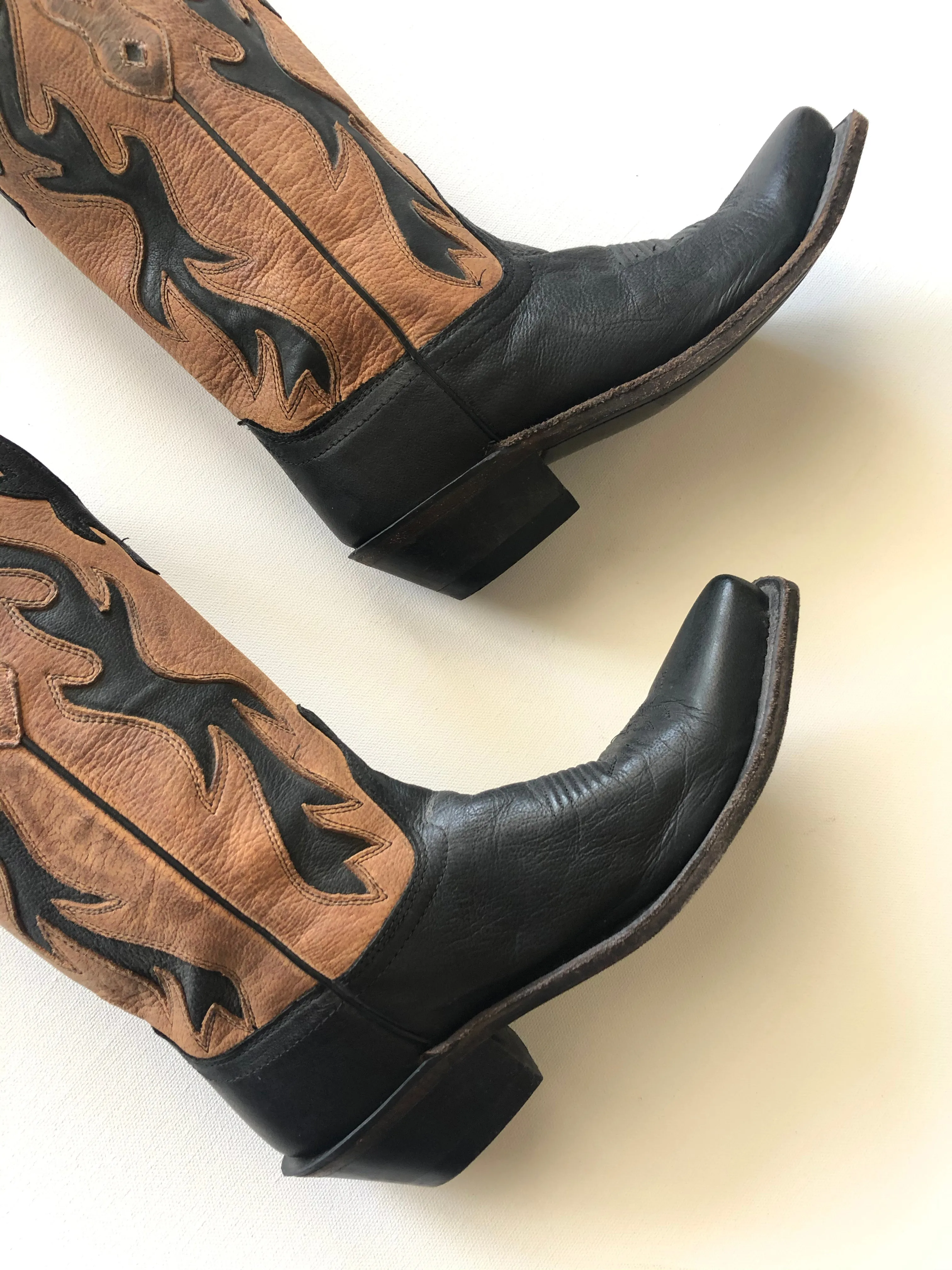 VINTAGE: Western Boots - Dark Espresso